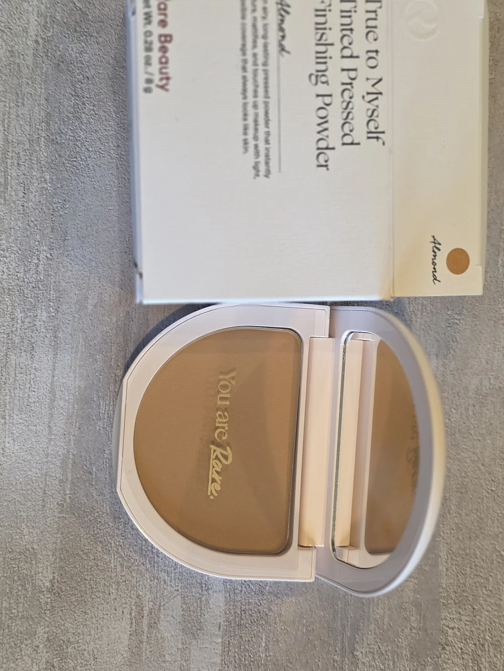 Rare Beauty Almond Compact Finishing Powder — Medium Almond Shade